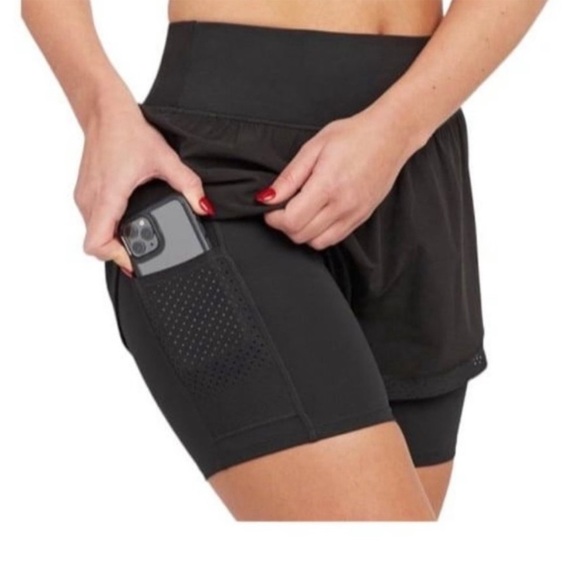 Spanx Get Moving Double Layer Shorts Running Golf Tennis Size Small - Picture 2 of 13